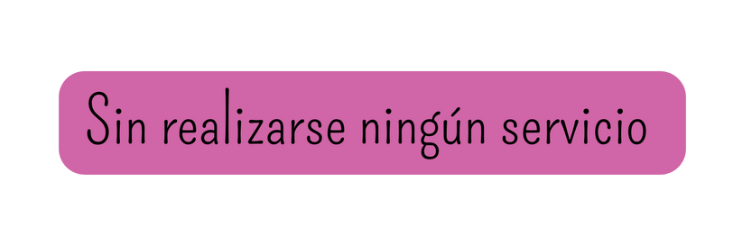 Sin realizarse ningún servicio